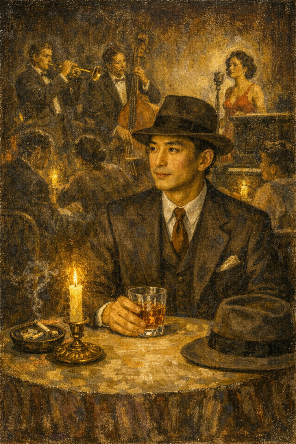 ジャズクラブにいるHiro