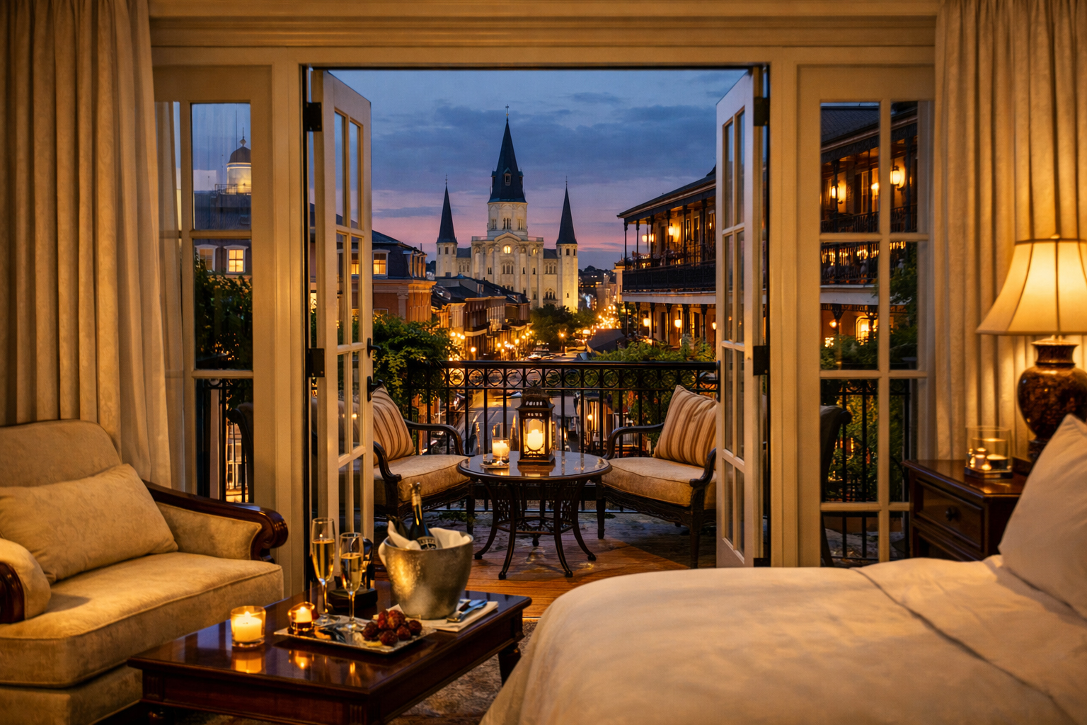 ニューオーリンズの上質な滞在を思わせる眺め