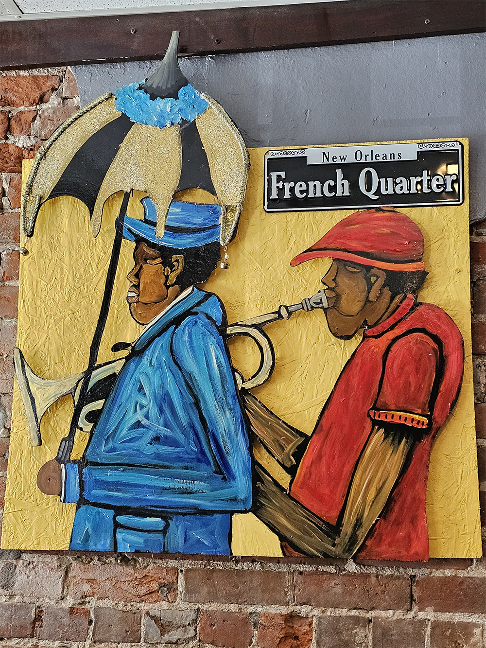 ニューオーリンズのジャズを思わせるフォークアート
