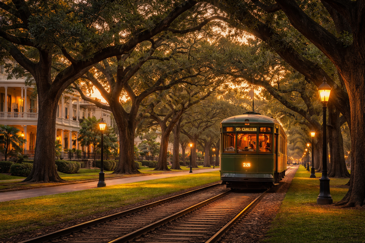樫並木のセントチャールズ・アベニュー