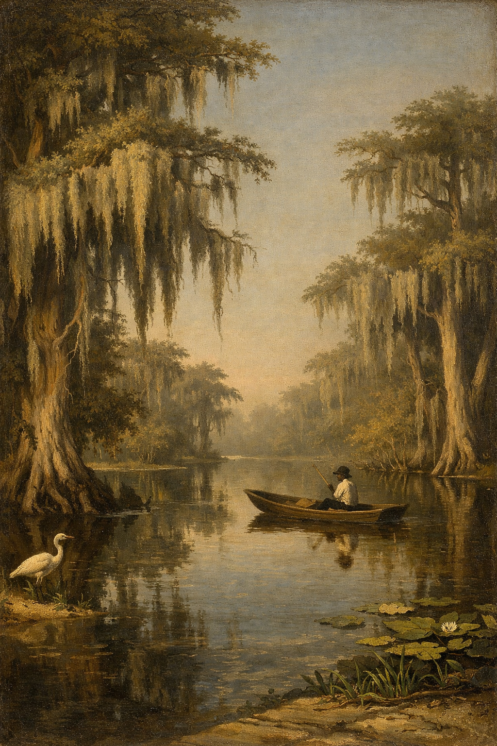 静かな湿地の情景